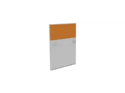 baliepaneel,v. bureau,aanbouw links,B 800mm,MP-lichtgrijs,BN3005-geel