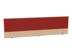 opzetpaneel,v. bureau,aanbouw achter,B 2000mm,NE-esdoorn,BN4011-rood