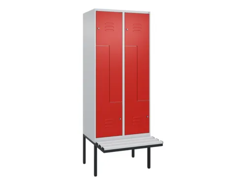Z-garderobekast,HxBxD 2120x800x815mm,4vak,vak B 400mm,cil.-slot