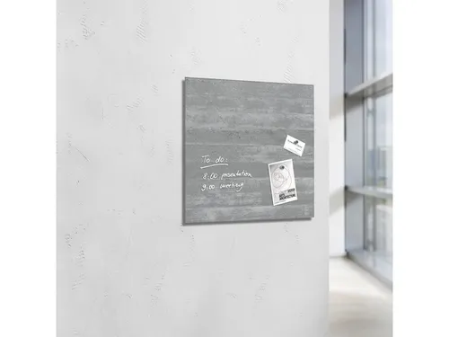 glasmagneetbord Sigel Artverum 48x48x1.5cm betondesign