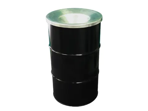 Afvalbak Binbin Met Vlamvertragend Deksel 120 Liter Zwart