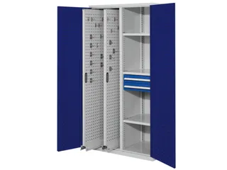 Verticale Uitschuifkast Blauw 1950x1000x600mm 2 Uitschuifb. Legborden - 1