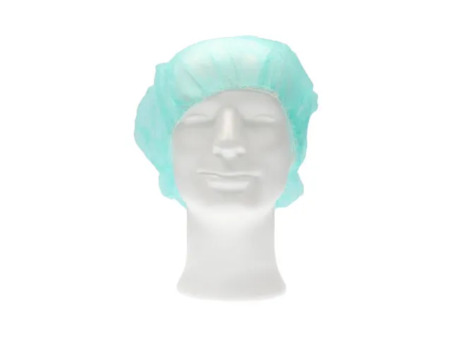 PP non woven haarnet groen 53cm bouffant cap maat L 10x100 Stuks