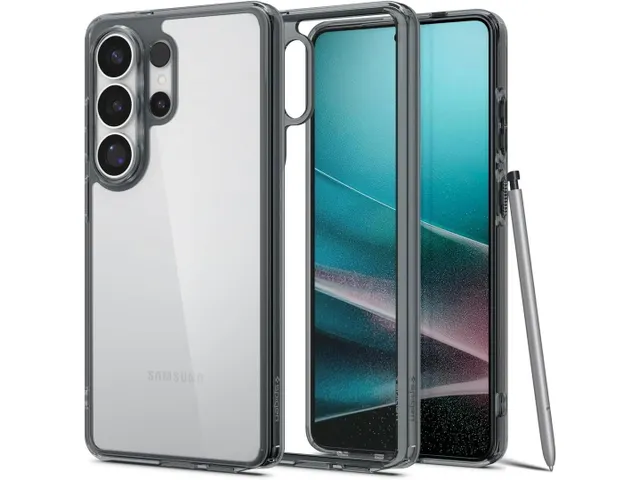 Ultra Hybrid Samsung Galaxy S26 Plus Hoesje Back Cover Transparant Gri