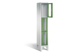 lockerkast 1850x320x500mm 1x3 vakken Cilinderslot Poten, RAL6011
