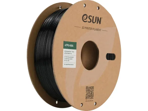 eSUN 3D printer Filament eTPU-95A 1,75mm Zwart 1kg