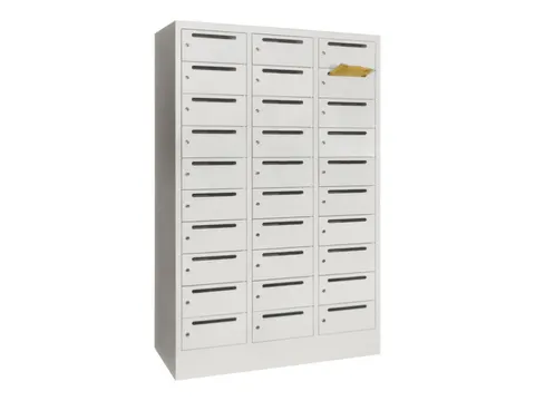 Postsorteerkast 1850x1230x500mm 3x10 Vakken Ral7035 Front Ral7035