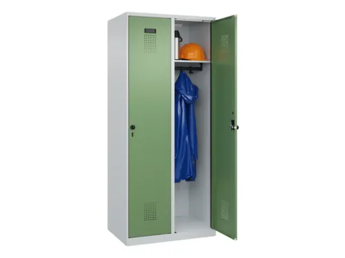locker,HxBxD 1850x800x500mm,2vak,vak B 400mm,draaigrendel
