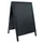 Stoepbord Securit 550x850x30mm zwart hout