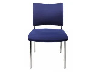 Bezoekersstoel Stof Blauw Zitting 430x480x450mm - 1