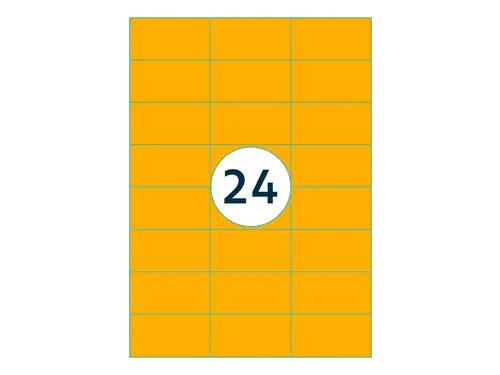 Etiket Rillprint 70x37mm fluororanje 2400 etiketten