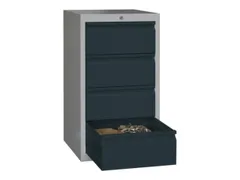 ladekast 900x500x500mm 4laden cilinderslot RAL7035 front RAL7016