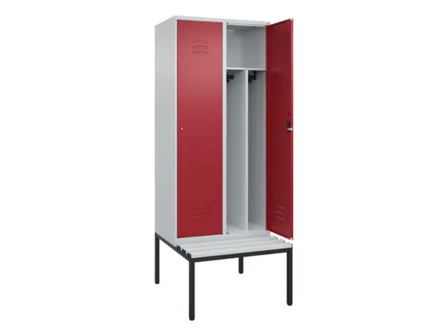 locker voor scheiding van kleding,HxBxD 2120x800x815mm,2vak