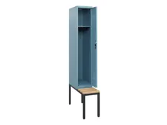 locker met bank,HxBxD 1950x300x815mm,1vak,vak B 300mm,cilinderslot