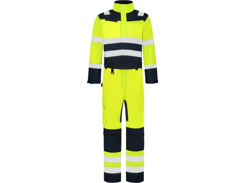 Tricorp 753009 coverall, fluo geel/inktblauw, maat 66, per stuk