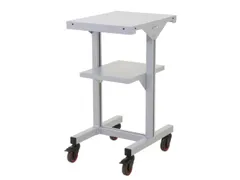 bijzetwagen,H 800mm,RAL9006,2niveau(s),aanslagrand