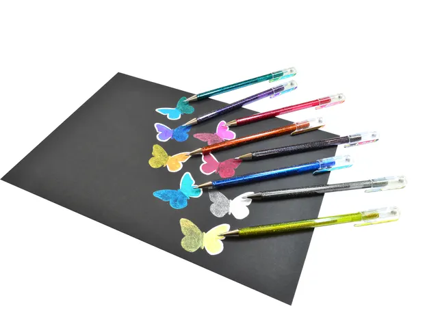 Gelschrijver Pentel K110 Dual medium metallic assorti 8 kleuren