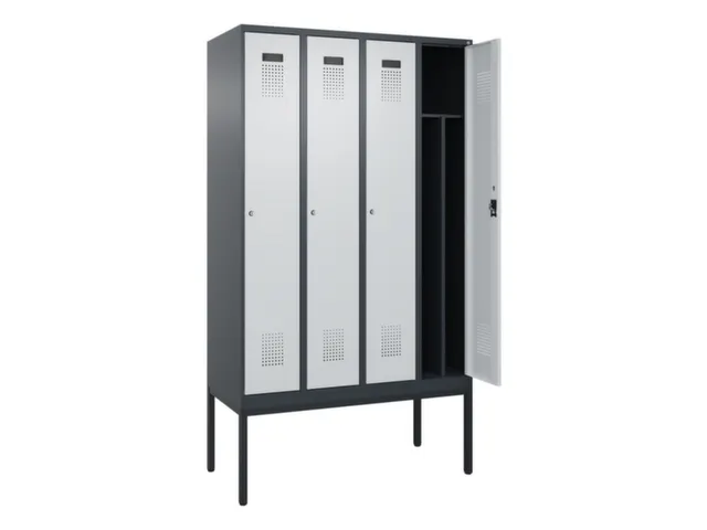locker voor scheiding van kleding,HxBxD 2120x1200x500mm,4vak