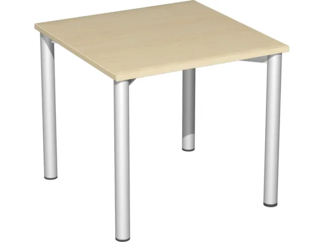 multifunctionele tafel 720x800x800mm vierkant 4-voet Esdoorn RAL9006