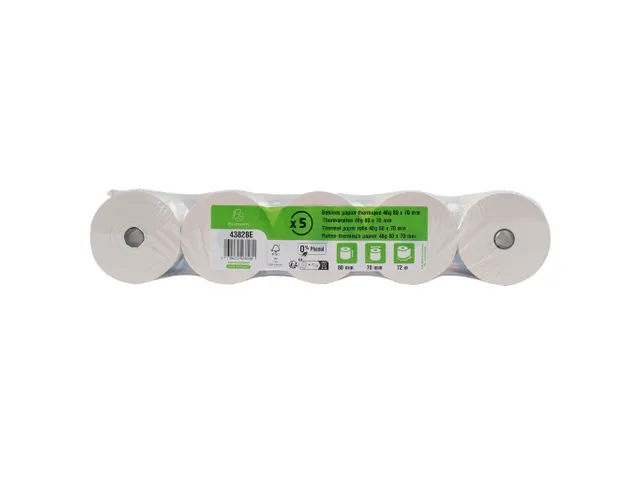 Bobine pour tickets de caisse 80x70m - 72m - 1 pli thermique 48m2 sans