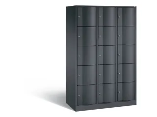 lockerkast cil.slot 1950x1150x540mm 3x5 vakken RAL7021 front RAL7021 - 2