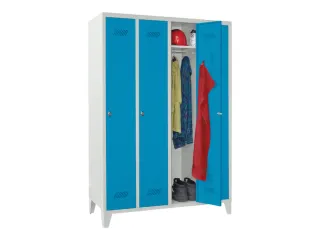 lockerkast,HxBxD 1850x1200x500mm,4vak,RAL7035,front RAL5012 - 2
