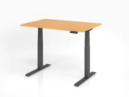 Elektrisch in hgte vst. zit-sta-bureau,HxBxD 640-1290x1200x800mm