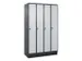 locker voor scheiding van kleding,HxBxD 1950x1200x500mm,4vak