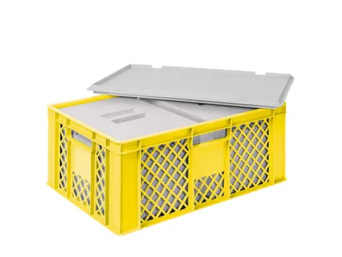 Euronorm-stapelbak,m. 2isoleerboxen,HxLxB 240x600x400mm,43/10,4l,HDPE