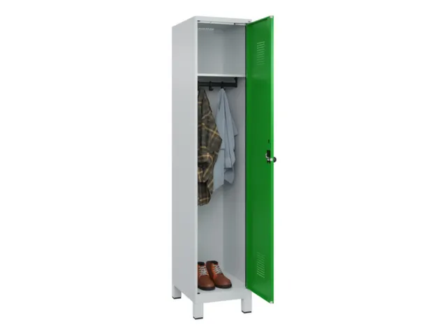 locker,HxBxD 1950x400x500mm,1vak,vak B 400mm,draaigrendel,voeten
