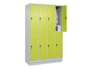 dubbeldekse locker,HxBxD 1950x1200x500mm,4x2vak.,vak B 300mm - 3