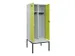 locker met bank,voor scheiding van kleding,HxBxD 2120x800x815mm,2vak