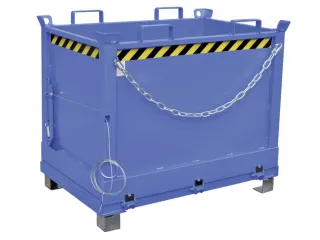 klapbodemcontainer,HxLxB 845x840x1245mm,0,5m³,hijsogen,vorksloffen - 1