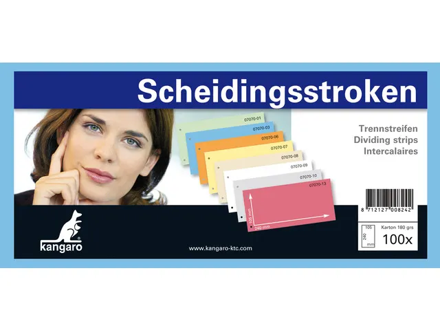 Scheidingsstrook Kangaro 2-gaats 240x105mm 180 grams RC blauw