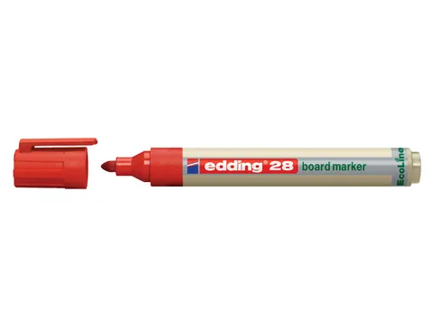 Viltstift edding 28 whiteboard EcoLine rond rood 1.5-3mm