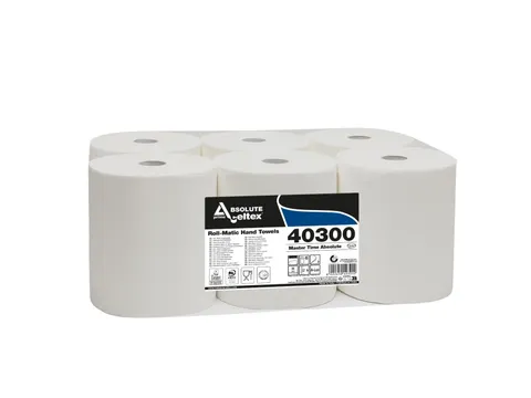 Handdoekrol Celtex Absolute 2-laags wit 285 meter krimp a 6 rol