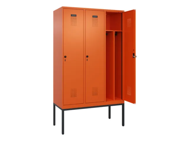 locker voor scheiding van kleding,HxBxD 2120x1200x500mm,3vak