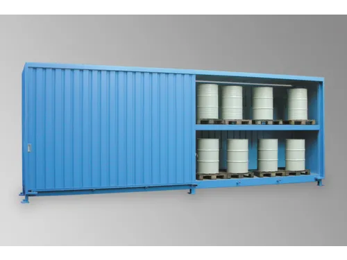 Stellingcontainer Gevaarlijke Stoffen Max. 48X200L Vaten Staand