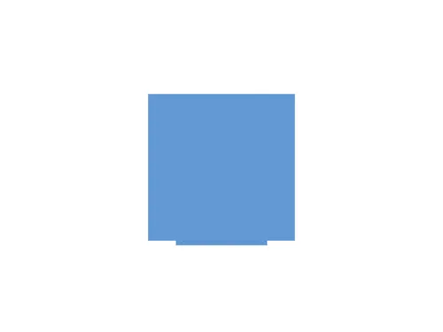 Whiteboard Rocada Skincolour 100x100cm blauw gelakt