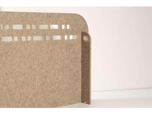 Akoestisch PET-vilt scheidingsscherm M 100x15cm beige