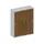 Schuifdeurkast 1540x1200x430mm Romp Lichtgrijs Decor Front Noten