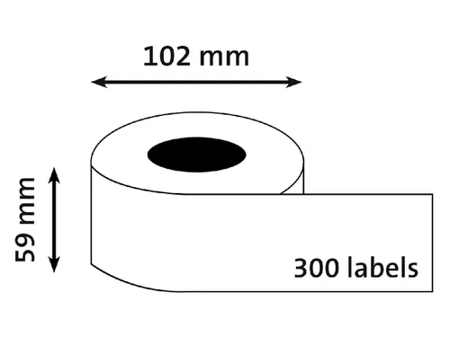 Etiket Dymo 1933088 labelwriter 59x102mm 300 stuks