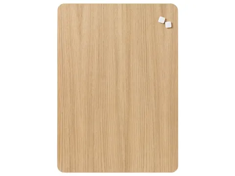 Glasmagneetbord Naga 50x70cm eiken afgeronde hoeken