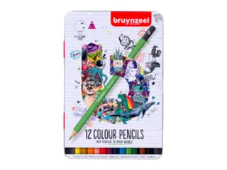 Kleurpotloden Bruynzeel assorti blik à 12 stuks - 1