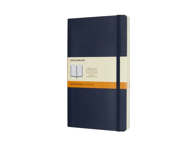 Notitieboek Moleskine large 130x210mm lijn soft cover sapphire blue