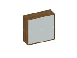 Schuifdeurkast 1150x1200x430mm Romp Noten Decor Front Lichtgrijs
