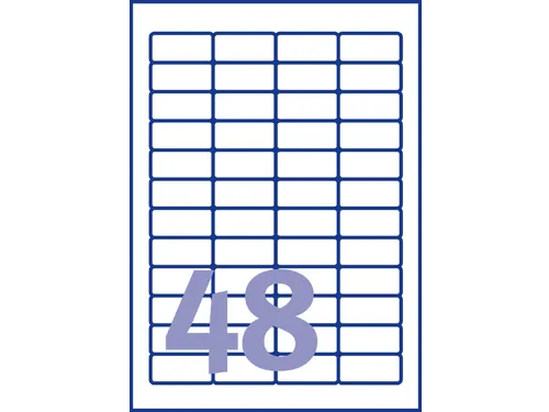 Etiket Avery L4736Rev-25 45.7X21.2Mm Afneembaar Wit 1200 Stuk