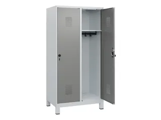 schoollocker,HxBxD 1630x800x500mm,2vak,vak B 400mm,draaigrendel,voeten - 1