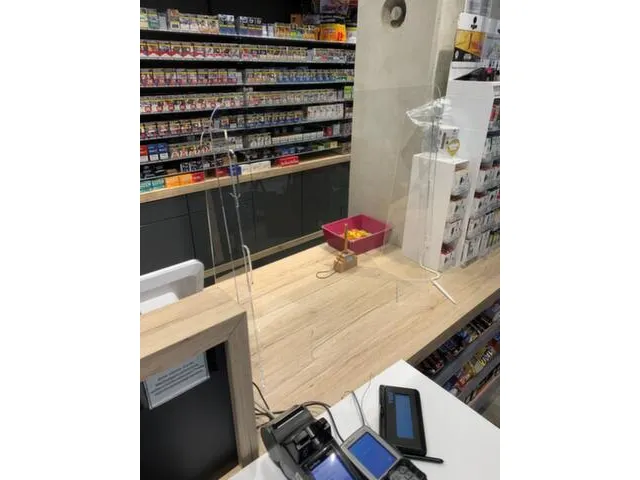 anti-speekselscherm,plexiglas,glashelder,HxBxD 700x800x200mm