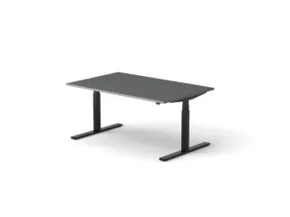 Elektrisch ihv bureau,HxBxD 650-1310x1600x1000mm,blad donkergrijs - 1